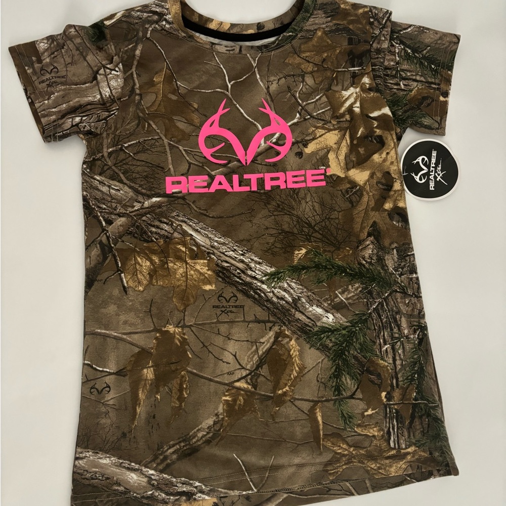 Realtree Kids Camo T-Shirt with Pink Logo size S/CH